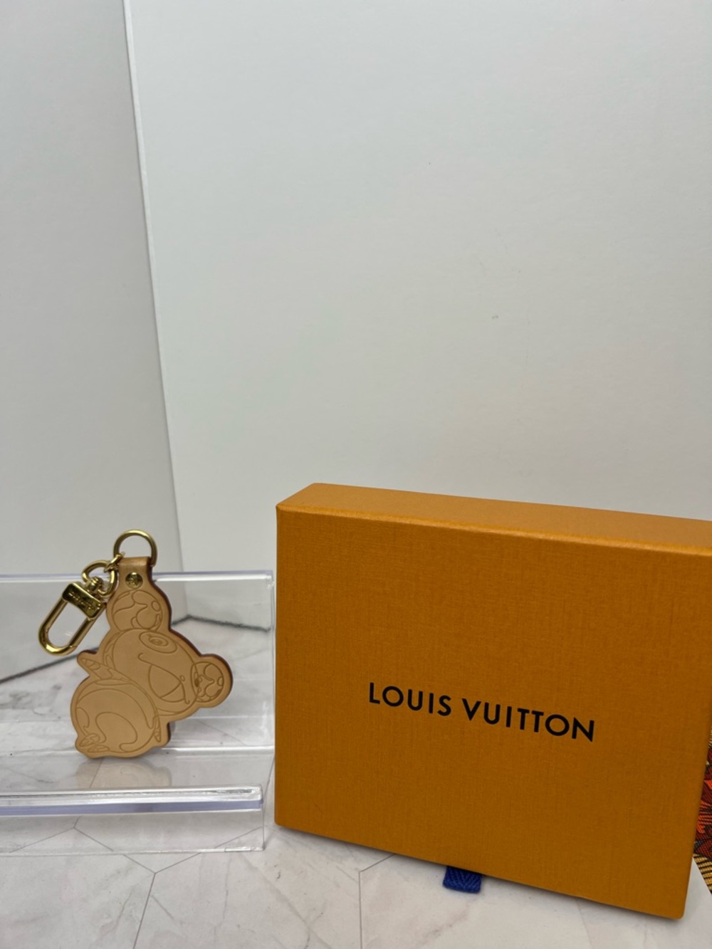 Louis Vuitton Takashi Murakami Leather Panda Key Charm with Gold Hardware